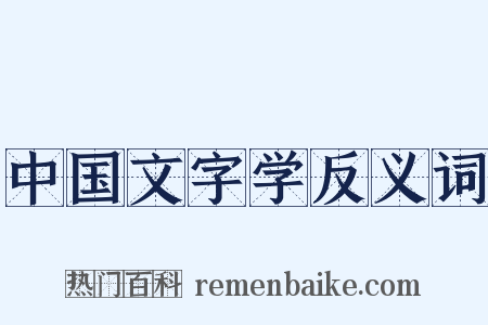 中国文字学反义词是什么意思的图片